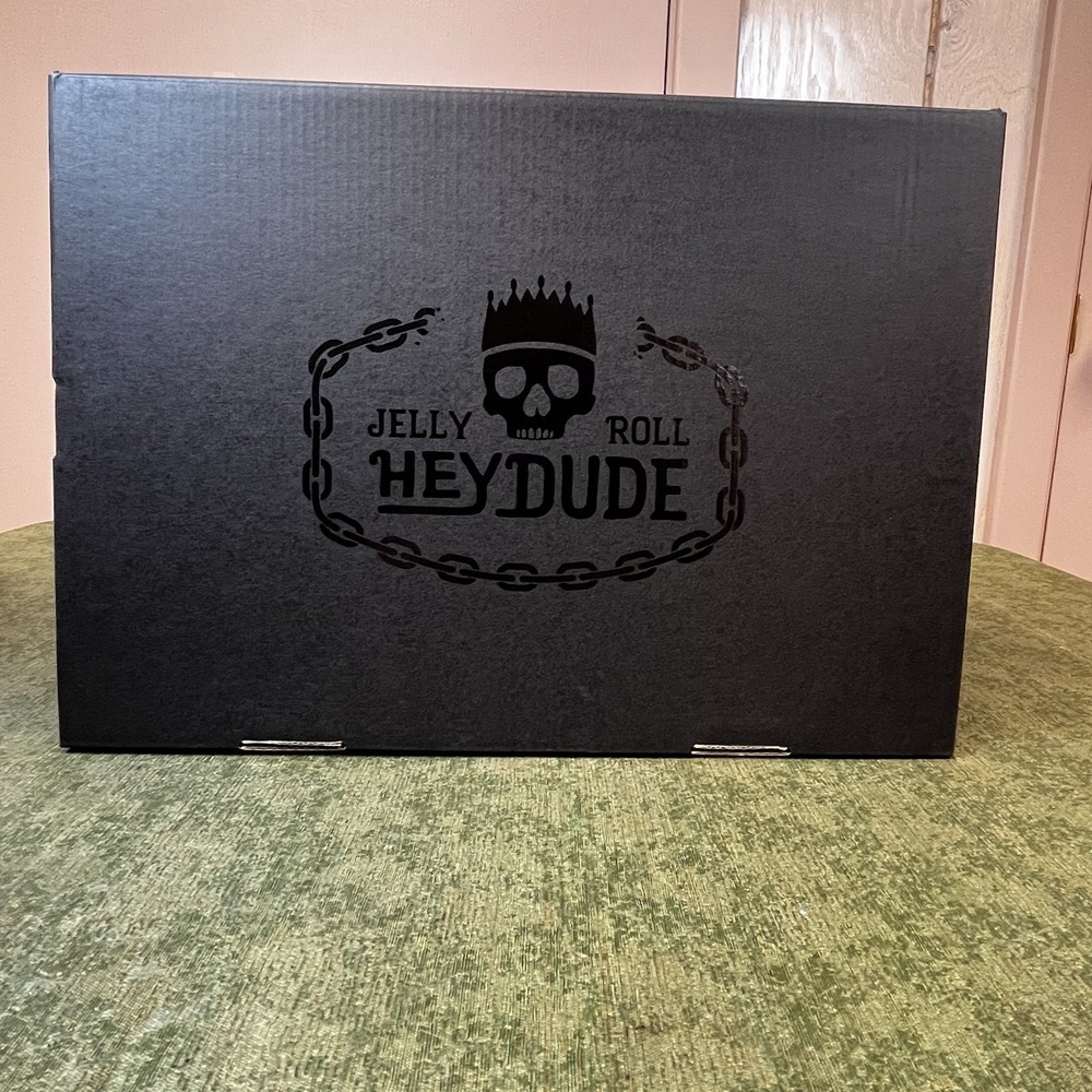 Size 11-Jelly Roll Hey Dude Suede Bradley Boot Tan Skull Print Brand New - Picture 8 of 14